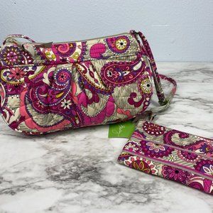 Vera Bradley Frannie in Paisley Meets Plaid Pattern Quilted Crossbody